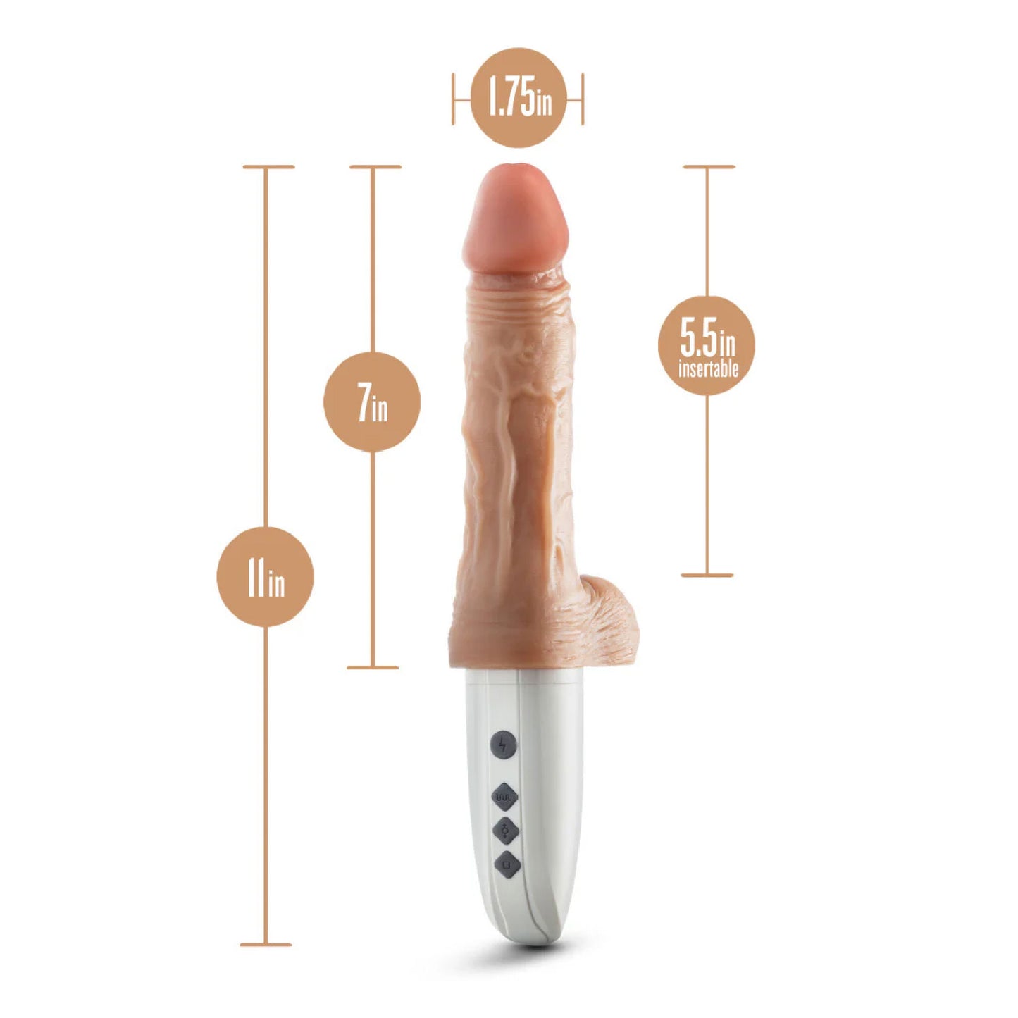 Dr. Skin Silicone - Dr. Hammer - 7 Inch Thrusting Dildo