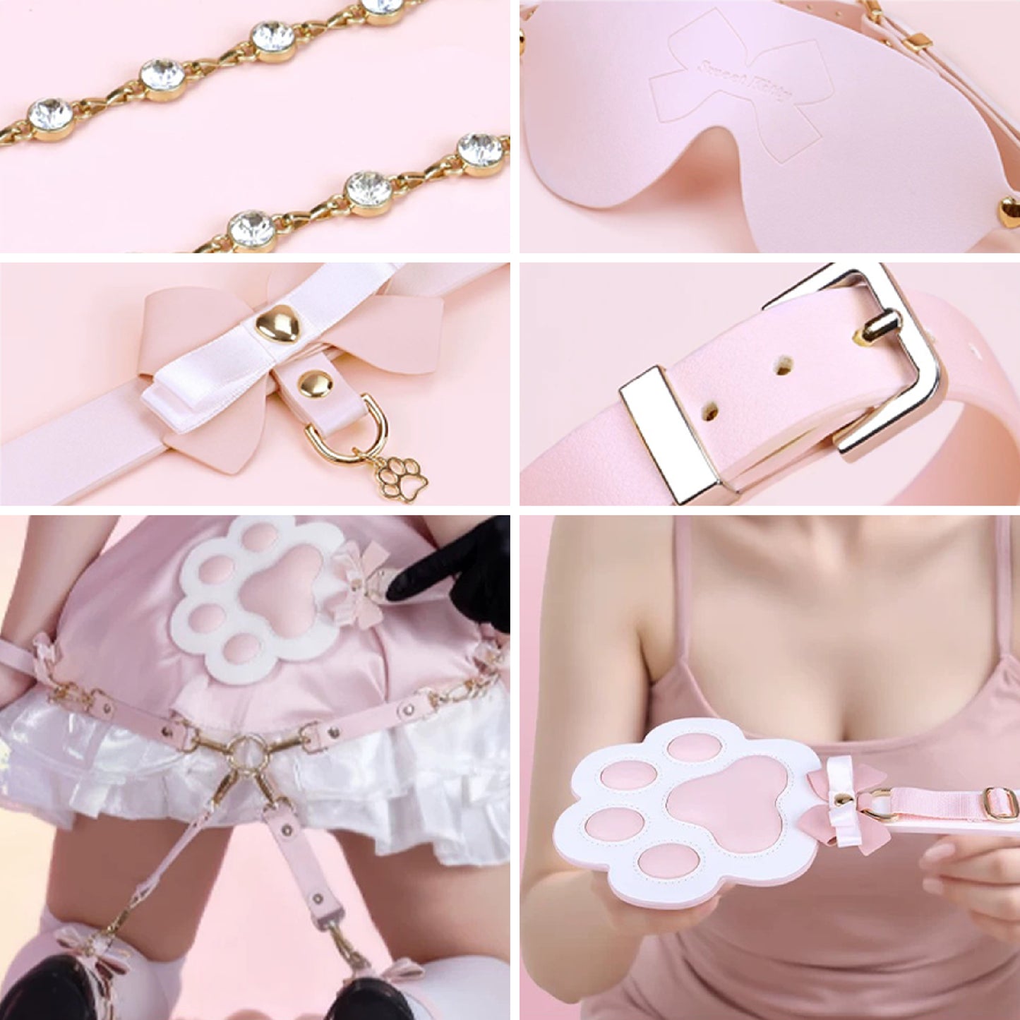 SHAKI Pink Ribbon BDSM Set